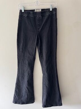 Altar'd State Defiance Black High Rise Flare Jeans Stretchy Elastic Waist